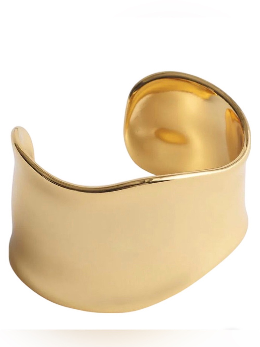 Madewell Organic Wide Cuff Bracelet in Antique Gold w Dust Bag